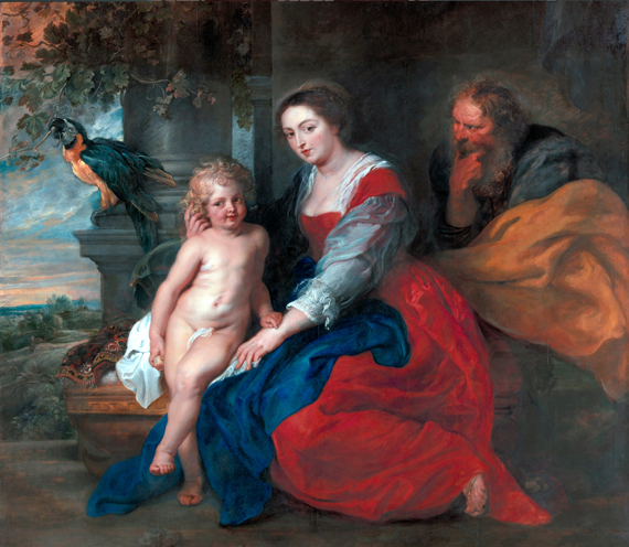 The Holy Family and a Parrot by Peter Paul Rubens, oil painting reproduction on canvas The Holy Family and a Parrot