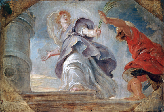 Saint Barbara Fleeing from Her Father 1620