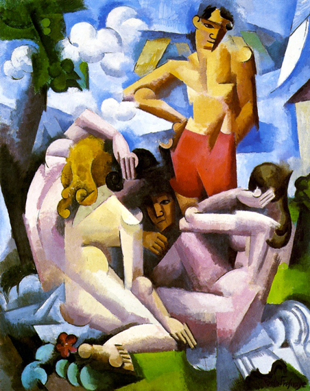 Bathers by Roger Fresnaye, oil painting reproduction on canvas Bathers