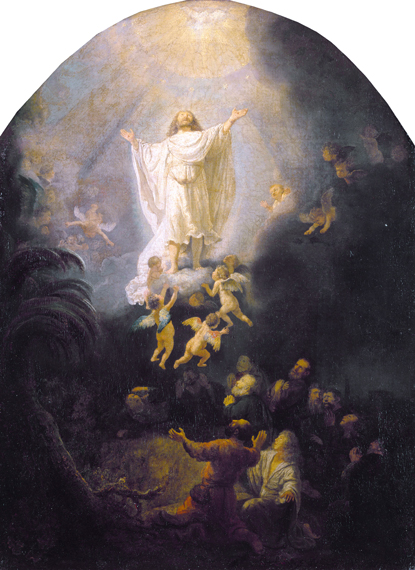 Ascension of Christ 1636 by Rembrandt, oil painting reproduction on canvas Ascension of Christ 1636