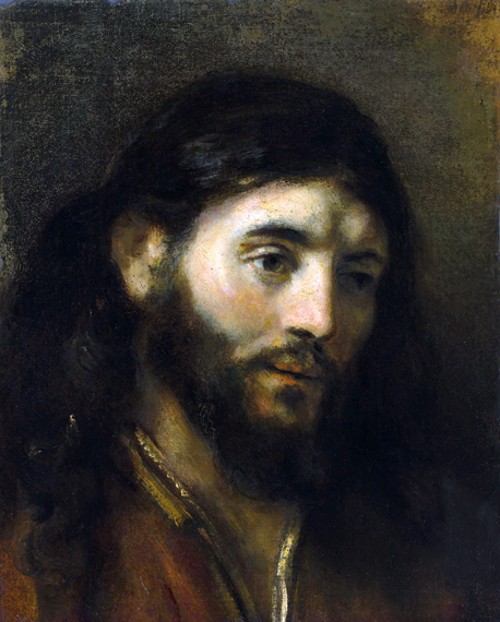 Head of Christ by Rembrandt, oil painting reproduction on canvas Head of Christ