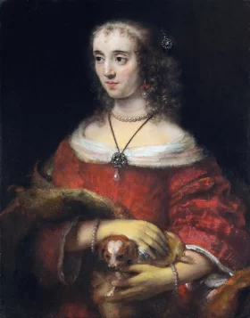 Portrait of a Lady with a Lap Dog 1665