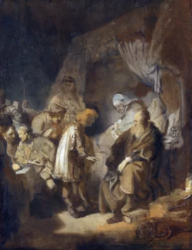 Joseph relating his dreams to his parents and brothers 1633
