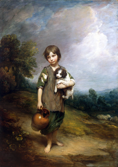 The Cottage Girl 1785 by Thomas Gainsborough, oil painting reproduction on canvas The Cottage Girl 1785