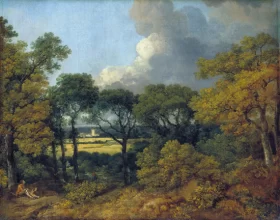 Wooded Landscape with a Peasant Resting 1747
