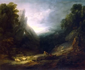 Romantic Landscape with Sheep at a Spring 1783