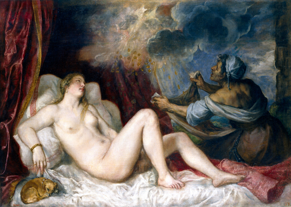 Danae receiving the Golden Rain