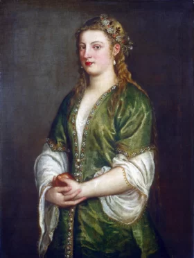 Nymphs and a Satyr Portrait of a Lady 1555