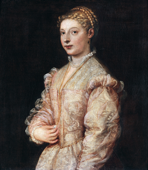 Portrait of a Young Woman by Titian Vecellio, oil painting reproduction on canvas Portrait of a Young Woman