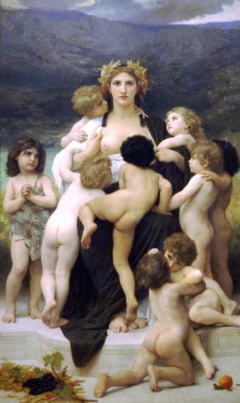 The Motherland 1883 by William-Adolphe Bouguereau, oil painting reproduction on canvas The Motherland 1883