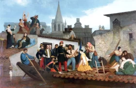 Napoleon III Visiting Flood Victims of Tarascon in June 1856