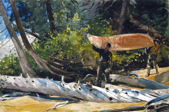 End of the Portage 1897 by Winslow Homer, oil painting reproduction on canvas End of the Portage 1897
