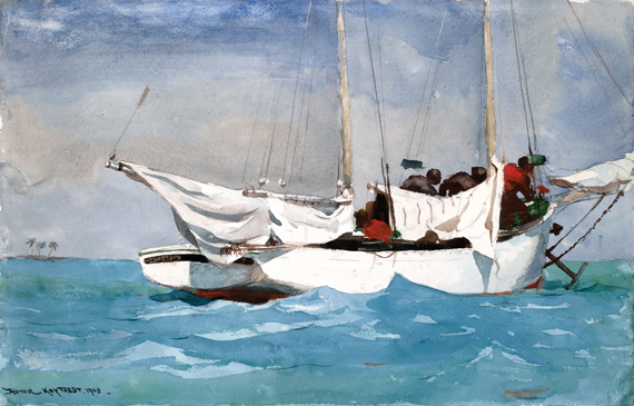 Key West, Hauling Anchor, 1903 by Winslow Homer, oil painting reproduction on canvas Key West, Hauling Anchor, 1903