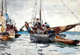 Market Scene, Nassau 1885