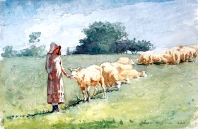 Girl and Sheep, 1880