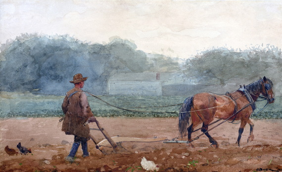 The Plowman, 1878 by Winslow Homer, oil painting reproduction on canvas The Plowman, 1878