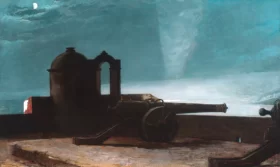 Searchlight on Harbor Entrance, Santiago de Cuba 1901