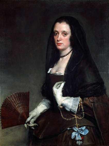 Lady with a Fan by Diego Velazquez, oil painting reproduction on canvas Lady with a Fan