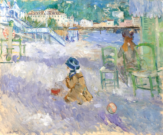 Plage de Nice by Berthe Morisot, oil painting reproduction on canvas Plage de Nice