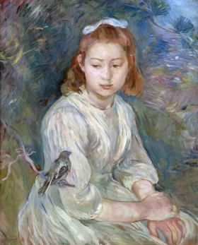 Petite fille à l'oiseau