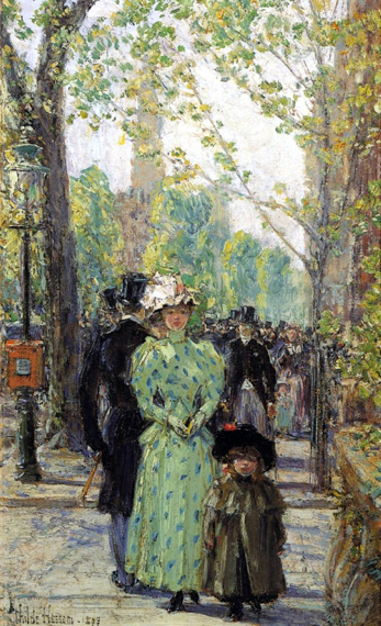 Sunday Morning, 1897 by Childe Hassam, oil painting reproduction on canvas Sunday Morning, 1897