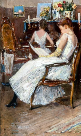 Mrs. Hassam and Her Sister 1889