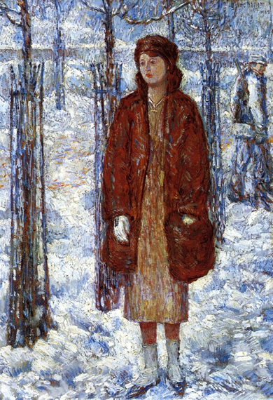 The Snowy Winter of 1918, New York 1918 by Childe Hassam, oil painting reproduction on canvas The Snowy Winter of 1918, New York 1918