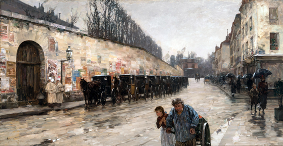 Une Averse—rue Bonaparte 1887