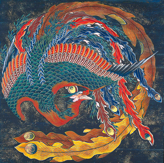 Matsuri Yatai Phoenix by Katsushika Hokusai, oil painting reproduction on canvas Matsuri Yatai Phoenix