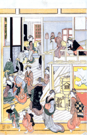 New Year’s Day at Ogi-ya brothel-Plate 1