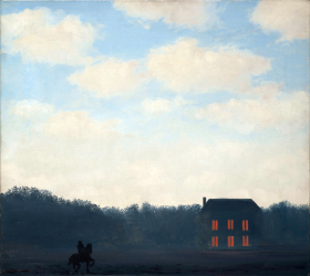 Paysage avec un homme à cheval (L'Empire des lumières)