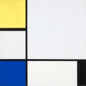 Composition with Yellow, Blue, Black and Light Blue 1929