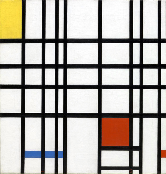 Composition with Yellow, Blue and Red by Piet Mondrian, oil painting reproduction on canvas Composition with Yellow, Blue and Red