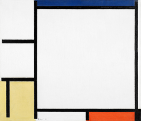 Composition with Blue, Red, Yellow, and Black 1922
