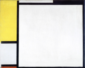 Composition with yellow, black, blue, red, and gray 1922