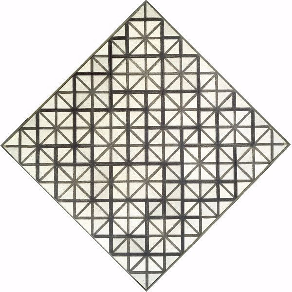 Composition with Gray Lines by Piet Mondrian, oil painting reproduction on canvas Composition with Gray Lines