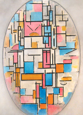 Composition in Oval with Color Planes 1 1914