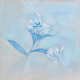 Stalk with Two Japanese Lilies