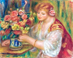 Woman Arranging Flowers 1917