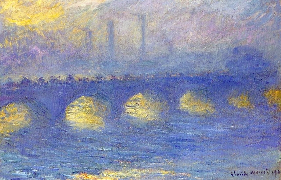 Waterloo bridge, overcast weather 1904