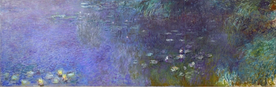 Water Lilies, Morning, 1920-26-Right Panel