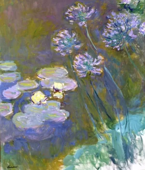 Water Lilies and Agapanthus, 1914-1917