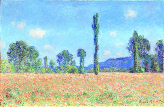 Poppy Field (Giverny) by Claude Monet, oil painting reproduction on canvas Poppy Field (Giverny)