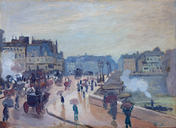 Le Pont Neuf 1873 by Claude Monet, oil painting reproduction on canvas Le Pont Neuf 1873