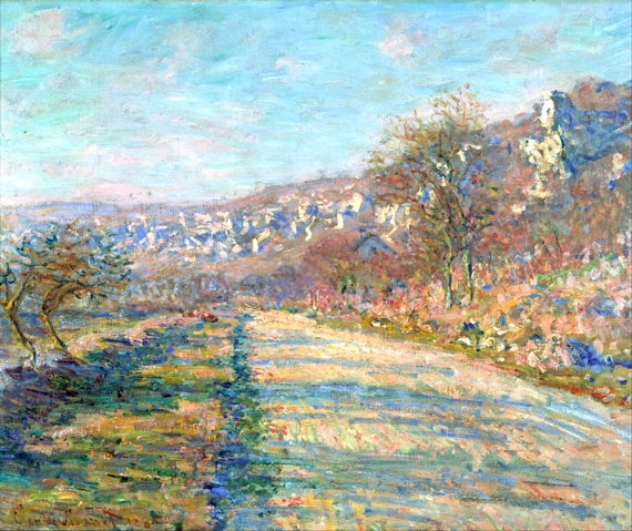 Road of La Roche-Guyon by Claude Monet, oil painting reproduction on canvas Road of La Roche-Guyon