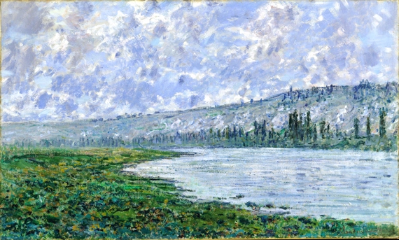 The Seine and the Chaantemesle, 1880 by Claude Monet, oil painting reproduction on canvas The Seine and the Chaantemesle, 1880