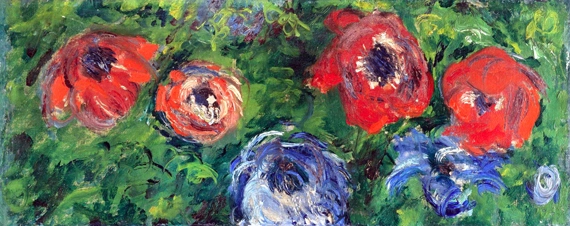 Anémones by Claude Monet, oil painting reproduction on canvas Anémones