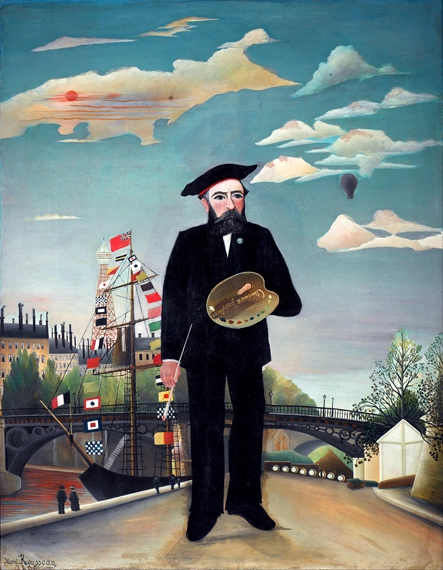 Myself, Landscape Portrait by Henri Rousseau, oil painting reproduction on canvas Myself, Landscape Portrait