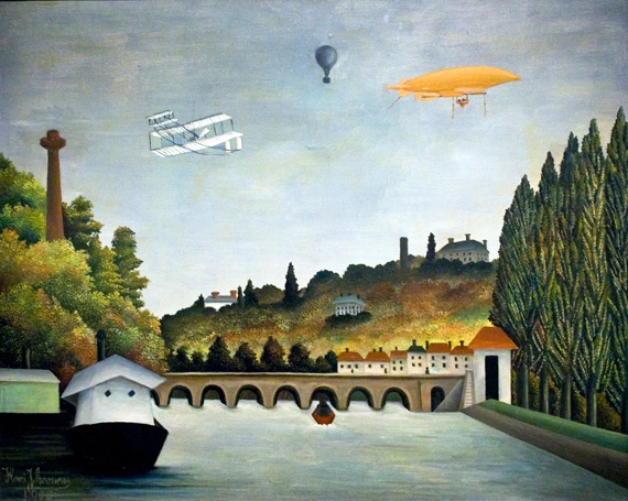 View of the Sevres Bridge and the Clamart Hills, Saint Cloud and Bellevue by Henri Rousseau, oil painting reproduction on canvas View of the Sevres Bridge and the Clamart Hills, Saint Cloud and Bellevue