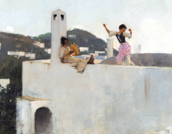 Capri Girl on a Rooftop 1878